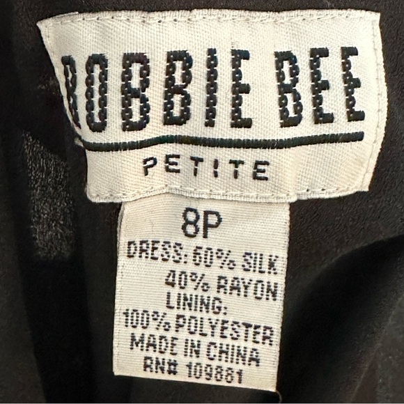 Robbie Bee Silk Blend Velvet Burn Out Y2k Floral Sleeveless Dress Vintage 8P - Picture 14 of 16